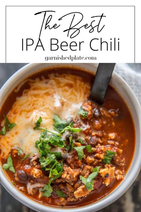 Beer Chili Recipe, Unique Chili Recipes, Winning Chili Recipes, Beer Chili, Stews Recipes, Chili Cookoff, Plate Recipes, Best Chili Recipe, Chili Recipe Crockpot