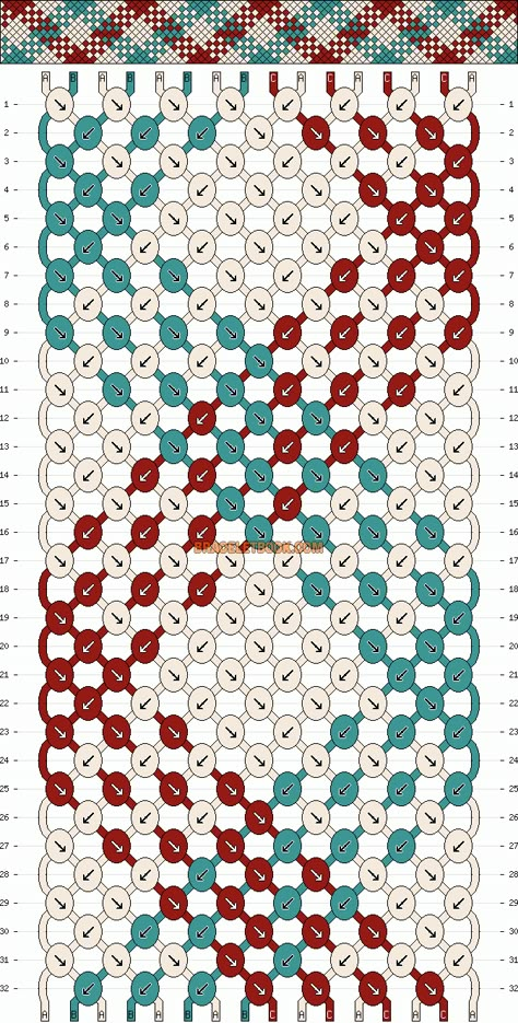 friendship bracelet pattern and many, many others, free DIY Friendship Bracelet Knots, Floss Bracelets, Pola Macrame, String Bracelet Patterns, Yarn Bracelets, Cute Friendship Bracelets, Friendship Bracelet Patterns Easy, Handmade Friendship Bracelets, Embroidery Bracelets