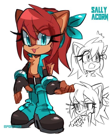 Sonic Female Oc, Mobian Oc, Sonic The Hedgehog Oc, Sonic Redesign, Sonic Oc Girl, Sonic Satam, Sonic Ocs, Sally Acorn, Sonic Oc