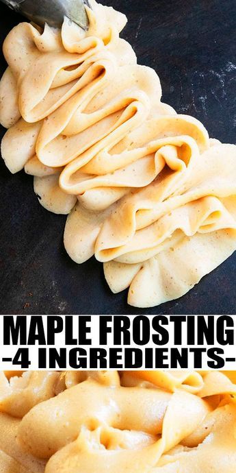 Maple Frosting Recipe, Maple Buttercream Frosting, Pudding Recept, Maple Buttercream, Buttercream Icing Recipe, Dessert Thanksgiving, Frosting Buttercream, Maple Syrup Recipes, Maple Recipes