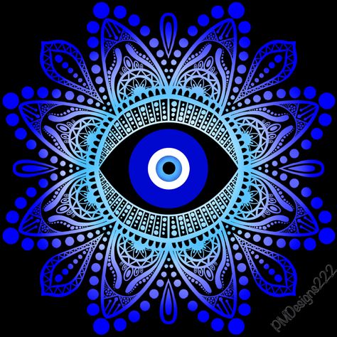 Evil Eye Mandala Tattoo, Evil Eye Mandala, Evil Eye Wall Art, Eye Mandala, Horseshoe Crafts Projects, Evil Eye Art, Art Deco Paintings, Protection Symbols, Eyes Artwork