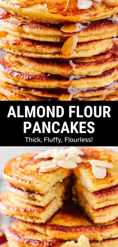 Almond Flour Pancake Recipe Easy, Gluten Free Recipes Pancakes, Healthy Almond Flour Pancakes Easy, Almond Flour Pancakes Easy Fluffy, Gluten Free Pancake Recipes, Low Carb Gluten Free Pancakes, Fluffy Almond Flour Pancakes, Almond And Coconut Flour Pancakes, Almond Flour Blueberry Pancakes