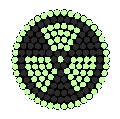 Science Perler Bead Patterns, Glow In The Dark Perler Bead Ideas, Science Perler Beads, Perler Beads Glow In The Dark, Perler Beads Circle Patterns, Perler Bead Patterns Circle Board, Green Perler Bead Pattern, Circular Perler Bead Patterns, Round Perler Bead Patterns