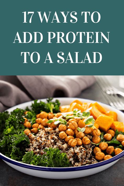 Learn how to create a high-protein salad quickly and easily with these simple yet creative ways to add protein to a salad. Kay Nutrition, Protein Salad Recipes, Low Calorie Salad, High Protein Salads, Protein Salad, Vegetarian Protein, Vegetarian Salads, Salad Toppings, Salad Ideas