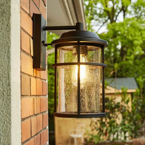 Exterior Light Fixtures, Glass Panes, Outdoor Lantern, Indoor Wall Sconces, Garage Lighting, Outdoor Light Fixtures, Outdoor Wall Lantern, Seeded Glass, Outdoor Light