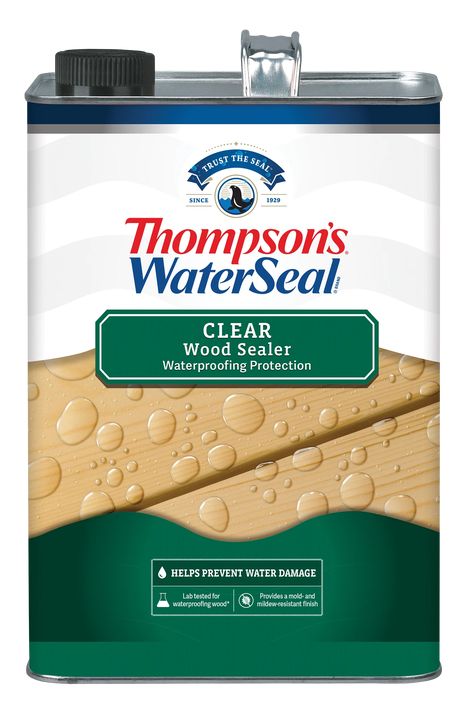 Waterproof Exterior Clear Wood Sealer | Thompson's® WaterSeal® Waterproofing Wood, Outdoor Wood Stain, Best Deck Stain, Deck Sealer, Exterior Wood Stain, Wood Sealer, How To Waterproof Wood, Exterior Stain, Staining Deck