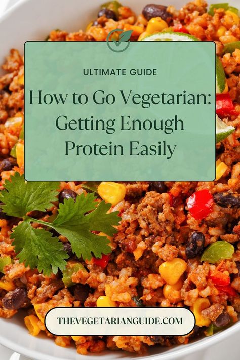 New to the vegetarian lifestyle? Learn how to go vegetarian without worrying about protein. These easy tips will help you thrive on a plant-based diet! How To Be Vegetarian, Going Vegetarian For Beginners, How To Go Vegetarian, Plant Based High Protein, Protein For Vegetarians, High Protein Plant Based, Becoming Vegetarian, Plant Based Protein Sources, Go Vegetarian