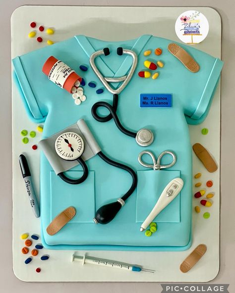 Anesthesia Cake, Doctors Day Cake, Doctor Retirement Cake, Medical Cake Ideas Doctors, Medical Theme Cake, Doctor Birthday Cake, Doctor Graduation Cake, Nursing Graduation Cakes, Medical Cake