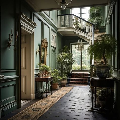 🏡 Step into the perfect blend of timeless elegance and contemporary living as we explore this stunning Modern Georgian 🌿💚 ✨ Courtyard Oasis 🌳 🎨 Neutral & Pale Green Interiors 🛋️ Classic meets Contemporary #farrowandball #farrowandballdenimes  #ai   #dreamhome  #curbappeal  #houseinspo  #inspiration  #design  #interiordesign  #dreamhome #georgianhouse #georgianinteriors #homeaccount #styledbyme #Interiors123 Georgian Entry Hall, Georgian House Interior Modern, Modern Green Interior, English Country Style Interior, Georgian Inspired Interior, Modern Classic Aesthetic, Victorian Home Entryway, Modern Queen Anne House Interior, Georgian Entryway