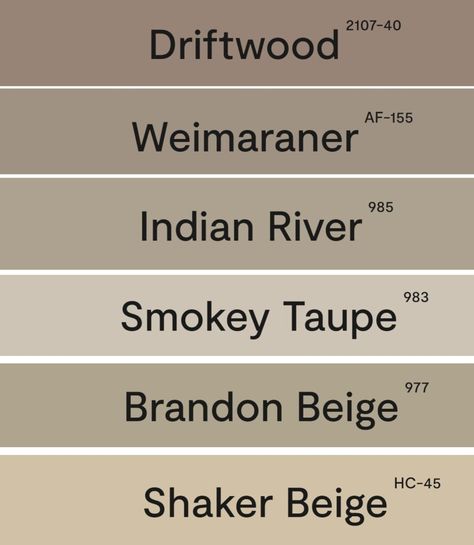 Mocha Paint Colors, Benjamin Moore Taupe, Taupe Color Palettes, Taupe Paint Colors, Outside House Colors, Taupe Bedroom, Apartment Painting, Taupe Paint, Taupe Walls