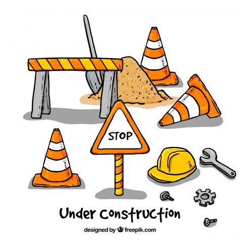 Construction Background, Hand Template, Vector Hand, Under Construction, Hand Drawn