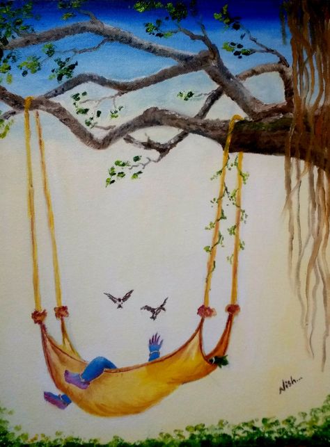 Baby Krishna sleeping on hammock #krishna #oil #painting #religious paintings Krishna Sleeping, Krishna Oil Painting, Janmashtami Decoration, Krishna Drawing, Little Krishna, Krishna Statue, Baby Krishna, Religious Paintings, Baby Shower Invitation Cards