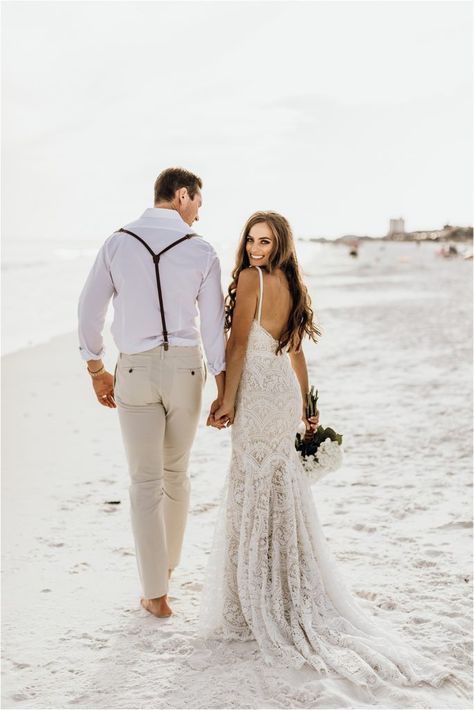 Wedding Pictures Beach, Beach Wedding Pics, Miramar Florida, Wedding Photography Bridal Party, Dream Beach Wedding, Wedding Portrait Poses, Wedding Picture Poses, Beach Wedding Inspiration, Wedding Beach Ceremony