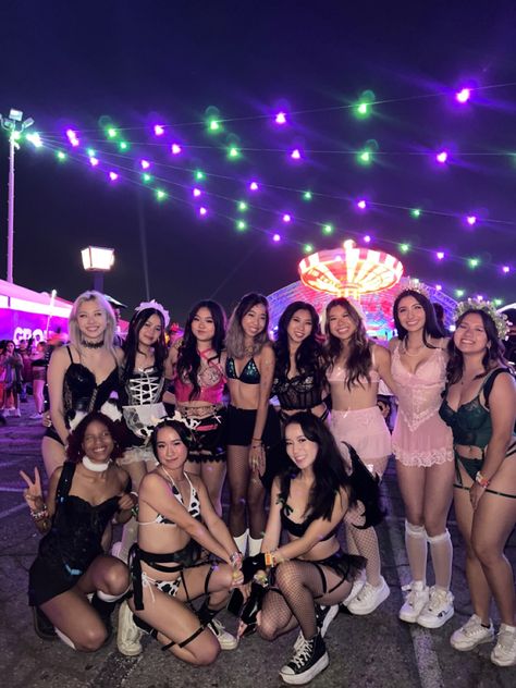 Rave Outfits Australia, Rave Fit Inspo Women, Rave Outfit Inspo 2024, Abg Rave Outfit, Rave Outfits Asian, Black Rave Outfits Edm, Coquette Rave Outfit, Rave Outfits 2024, Escape Rave Outfits