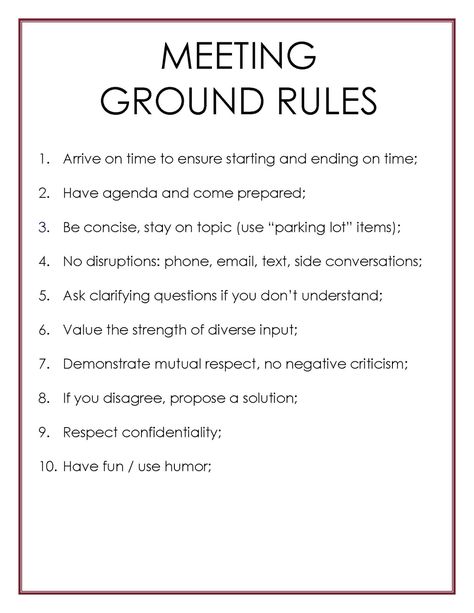 MyCoachKen: MEETINGS: Ground Rules Meeting Facilitation, Effective Meetings, Leadership Inspiration, Leadership Management, Effective Leadership, Work Skills, Leadership Tips, Business Leadership, Leadership Coaching