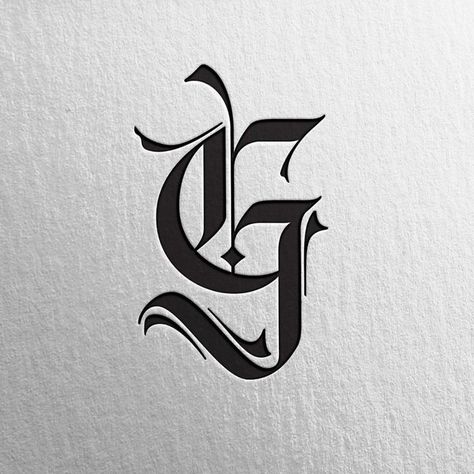 Graffiti Letter G, Letter G Tattoo, Gothic Typography, Tattoo Alphabet, Calligraphy Tattoo Fonts, Calligraphy Writing Styles, Tattoo Lettering Alphabet, Letter Fonts, G Tattoo