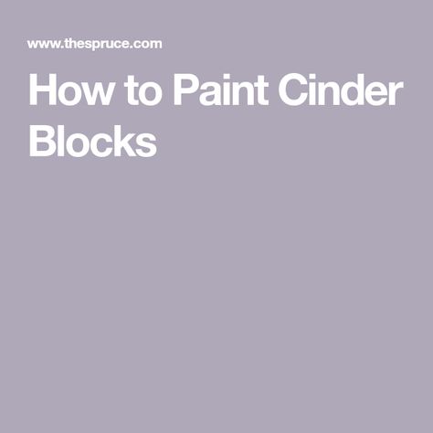 How To Paint Cinder Blocks, Cinder Block Makeover, Painting Cinder Blocks, Paint Cinder Blocks, Painting Basement Walls, Cinder Block Paint, Cinder Block Foundation, Cinder Block House, Painting Cement