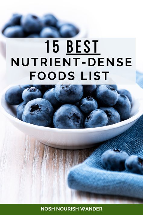 Nutrient-dense foods are essential for optimal health and nutrition.  However, to fully understand what they are and why they are important, it is necessary to understand some other concepts first.  After learning some basic nutrition concepts, you will learn the 15 best nutrient-dense foods to add to your diet and improve your overall health. Click to learn now! Vitamins From Food, Dense Nutrient Foods, Best Nutrient Dense Foods, Low Calorie Nutrient Dense Foods, Nutrition Dense Foods, Nutrient Dense Vegetables, Simple Nutrient Dense Meals, Nutrient Dense Breakfast Recipes, Nutritionally Dense Meals