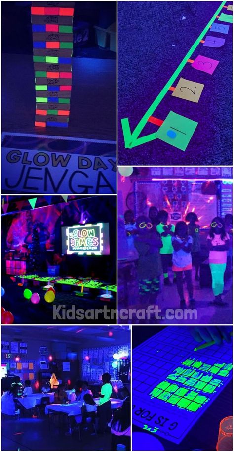 Glow In The Dark Dinner Party, Glow In The Dark Party Foods, Glow In The Dark Bonfire Party, Glow In The Dark Christmas Party, Glow In The Dark Carnival Games, Glow In The Dark Jenga, Glow In The Dark Stem Activities, Glow In The Dark Party Activities, Glow In The Dark Classroom