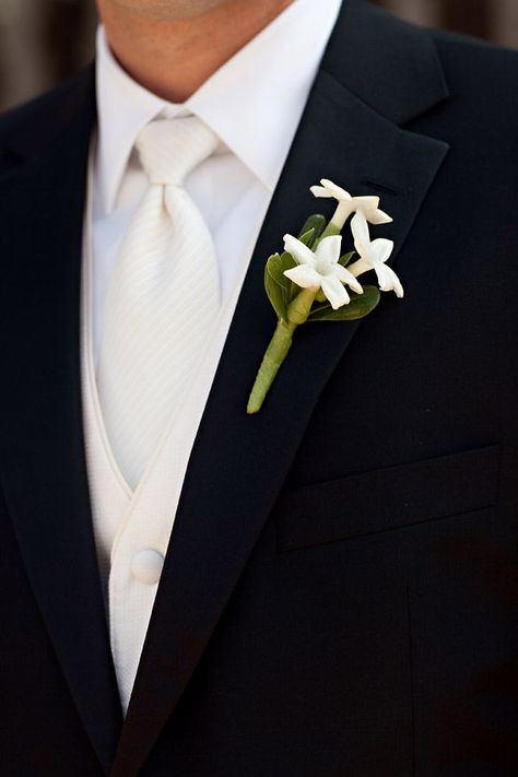 black and white men's formal suit / attire, black suit, white shirt, white vest, white tie White Tie Groom, White Tie Suit, Groom Suit White, Father Of The Bride Attire, Black Suit White Shirt, White Tie Wedding, Laura Stone, Groom Attire Black, Wedding Suits Men Black