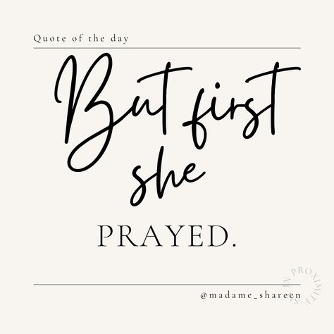 ✨ Happy Friday, Gorgeous! ✨ You’ve made it through another week! 🙌🏽 Before you dive into your weekend, here’s a gentle reminder: Seek first the Father in everything you do. Just like the quote says, But first, she prayed. Because when you start with prayer, you’re setting your heart and mind on things above, grounding yourself in the One who knows your path. 💫 What’s the first thing you need to bring before God today? Drop it in the comments, and let’s lift each other up in prayer. 🙏🏽💜 #fr... Grounding Yourself, Heart And Mind, Make It Through, The Father, But First, Who Knows, Fonts Design, Happy Friday, Made It