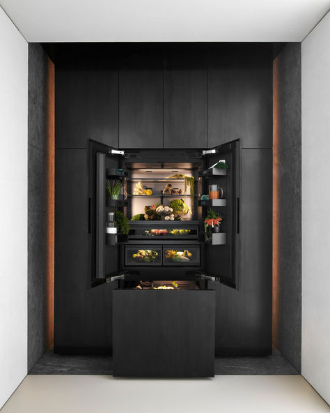 Gaggenau introduces the latest generation of cooling appliances, setting a new standard in both aesthetic design and performance. Now showcasing for an exclusive glimpse at #MDW24, the launch of the new cooling appliance will start in the summer of 2024. #TheElevationofGravity #MilanDesignWeek Indian Houses, Gaggenau Appliances, Villa Necchi, Glass Conservatory, Inflatable Chair, High End Kitchens, Kitchen Decor Modern, Milan Design, Beautiful Interior Design