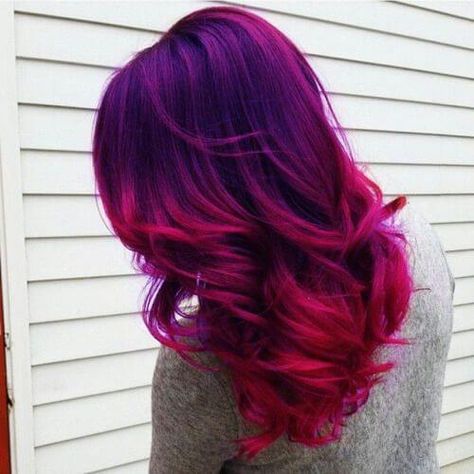 Rich Violet and Deep Magenta ombre hair Dark Red Hair Color, Trendy We Fryzurach, Dyed Red Hair, Dark Red Hair, Bright Red Hair, Ombre Hair Color, Red Hair Color, Cool Hair Color, Grunge Hair