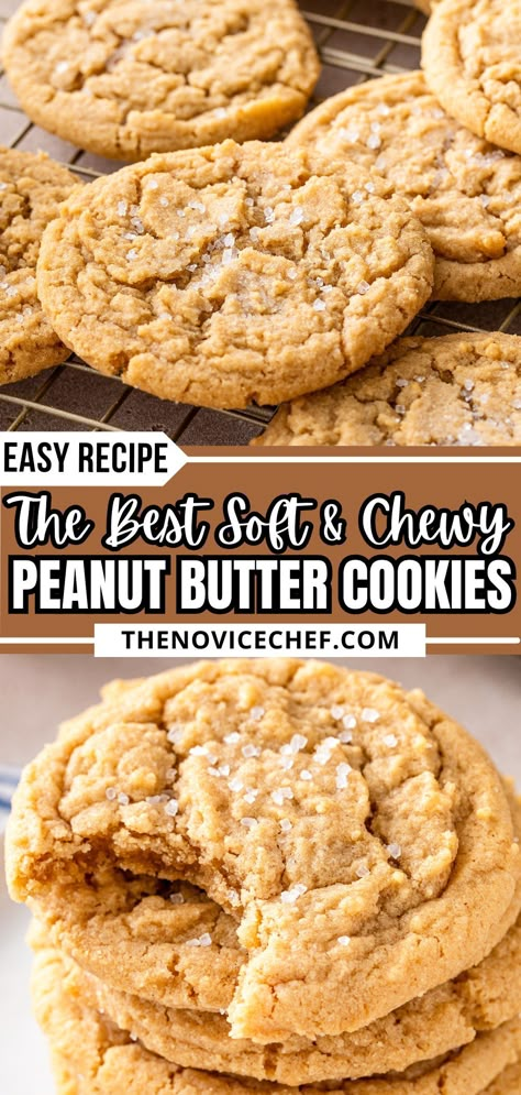 If you’re looking for the BEST Chewy Peanut Butter Cookies, with super soft chewy centers and tons of peanut butter flavor, this easy cookie recipe is the one for you!