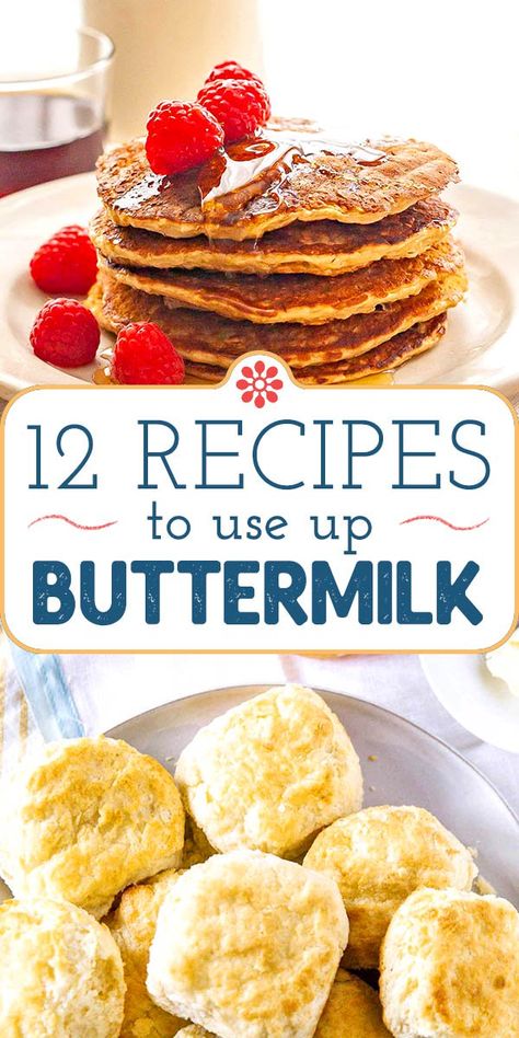 What To Make With Buttermilk, Use Up Buttermilk, Buttermilk Dessert Recipes, Sour Milk Recipes, Buttermilk Cookies, Buttermilk Muffins, Oatmeal Buttermilk Pancakes, Yummy Biscuits, Buttermilk Recipes