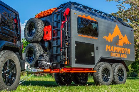 See It Here First: Mammoth Overland Tall Boy Off-Road Camper Trailer Overland Camper Trailer, Offroad Camper Trailer, Off Road Utility Trailer, Hunting Trailer, Trailer Business, Off Grid Trailers, Overland Camping, Overland Camper, Overland Build