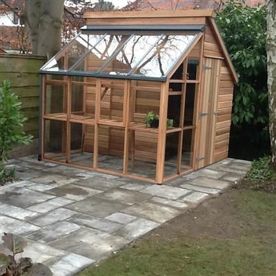 Gabriel Ash Classic Grow & Store Shed And Greenhouse, Build A Dog House, Best Greenhouse, Hobby Greenhouse, Build Your Own Shed, Greenhouse Shed, Indoor Greenhouse, Greenhouse Ideas, Home Greenhouse