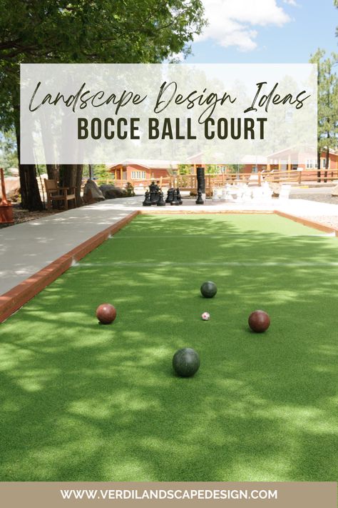 Bachi Ball Court, Bocce Ball Court Backyard, Color Wheel Matching, Bocce Court Backyard, Backyard Bocce, Golf Putt, Outdoor Sports Court, Bocce Ball Court, Bocce Court