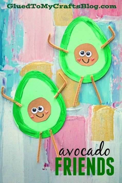 Craft Foam Egg Avocado Friends - Spring Themed Kid Craft #gluedtomycrafts #kidcrafts #avocado #kidscraftsideas Nutrition Crafts For Kids, Healthy Food Activities, 100 Días De Clases, Egg Avocado, Fruit Crafts, November Crafts, Nutrition Activities, Nutrition Month, Craft Foam