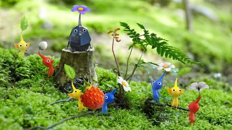 Pikmin Wallpaper, Blue Pikmin, Pikmin Art, Pikmin Bloom, Pikmin 4, Gaming Aesthetic, Art To Make, Mario Party, Nintendo 3ds