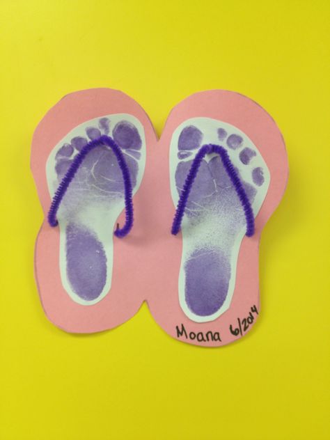 Summer infant art flip flops Summer Infant Art, Summer Crafts For Toddlers, Infant Art, June Crafts, Summer Arts And Crafts, Infant Classroom, Baby Art Projects, Footprint Crafts, Toddler Art Projects