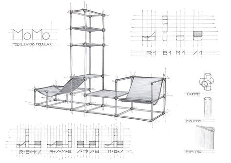 momo modular furniture furniture felt copper Furniture System versatile Bea Palacio Urban Furniture, Nomadic Furniture, Modular Furniture Design, Diy Furniture Cheap, Furniture Sketch, Diy Furniture Hacks, Diy Furniture Renovation, Multifunctional Furniture, Furniture Renovation