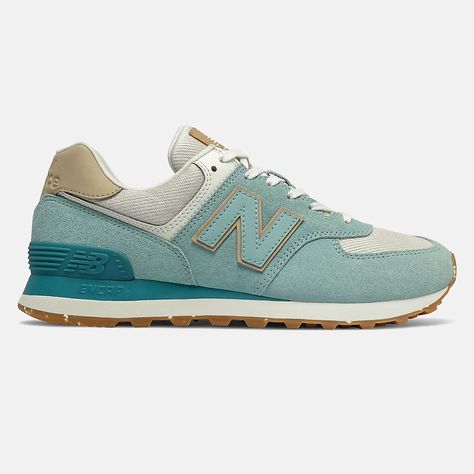 574 - New Balance New Balance 574 Blue, Womens New Balance, Women Trainers, New Balance 574, Walking Shoes Women, Retro Shoes, New Balance Women, Women Lifestyle, Iconic Women