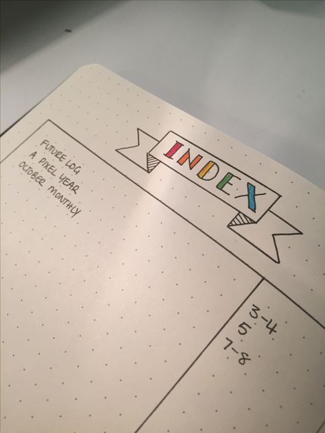 bullet journal idea | index | rainbow minimalist | name of collection on left and page number on right Bullet Journal Index Page, Bullet Journal Index, Bullet Journal Page Ideas, Journal Page Ideas, Drawing Ideas Creative, How To Bullet Journal, Index Design, Bullet Journal Page, Bullet Journal Key