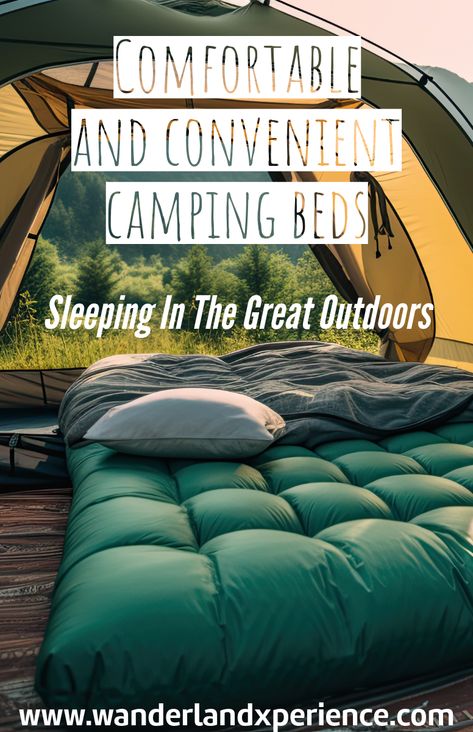 Upgrade your camping setup with these innovative bed ideas. Discover foldable beds, compact sleeping solutions, and tips for a cozy night's sleep in the great outdoors. Tent Camping Sleeping Hacks, Diy Camping Bed, Camping Sleeping Hacks, Camping Bed Ideas, Tent Interior Ideas, Camping Setup Ideas, Foldable Beds, Camping Bedding, Camping Beds