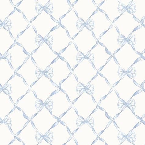 Select AST4168 LoveShackFancy Baby Bow Blue Bella Ribbon Trellis Blue Bella Ribbon A-Street Prints Wallpaper Loveshackfancy Wallpaper, Novelty Wallpaper, Whimsical Theme, Blue Floral Wallpaper, Baby Blue Wallpaper, Light Blue Ribbon, Ribbon Style, Trellis Wallpaper, Fancy Bows