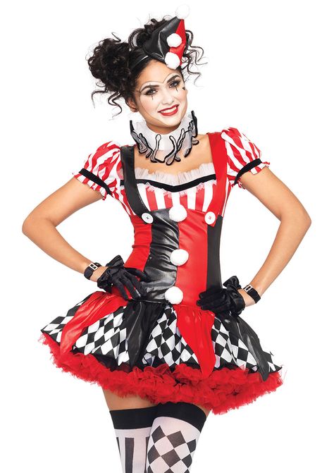 Arrives by Fri, Mar 11 Buy Leg Avenue Harlequin Clown Women's Halloween Fancy-Dress Costume for Adult, S at Walmart.com Harlequin Clown, Harlequin Costume, Clown Dress, Black Halloween Dress, Circus Costume, Clown Costume, Halloween Fancy Dress, Leg Avenue, Fantasias Halloween