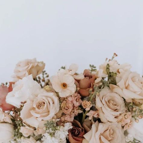 Today's Bride Magazine on Instagram: "Let's put things in neutral for a minute. Why? Because neutrals can be gorgeous! Wedding coordinator @ashley.forsyth.designs Dress: @featherandpearlbeautifulthings Decor: @special_event_rentals Model: @neevemolloy_ Stationery: @evelyn.laibaker Venue: @parkhillstudios Photographers: @ridgetownphotography @shannonfordphoto Florals: @wildfloraandco Design & Coordination: me! #todaysbridemag #todaysbride #neutralwedding #neutraldecorideas #tablescape #flower Wedding Bouquets Neutral Colors, Cream Wedding Florals, Brown Neutral Wedding Theme, Neutral Florals Wedding, Neutral Wedding Flowers Centerpieces, Green And Pink Wedding Flowers, Neutral Boutonniere, Neutral Floral Arrangements, Neutral Wedding Color Palette