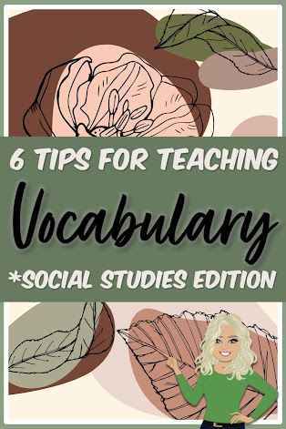 Creative Strategies for Teaching New Vocabulary to Middle and High School Social Studies Students Teaching Social Studies High School, Teaching High School History, Social Studies High School, High School Social Studies Classroom, High School Vocabulary, Teaching Social Studies Middle School, Middle School Social Studies Classroom, Middle School Vocabulary, Middle School Social Studies