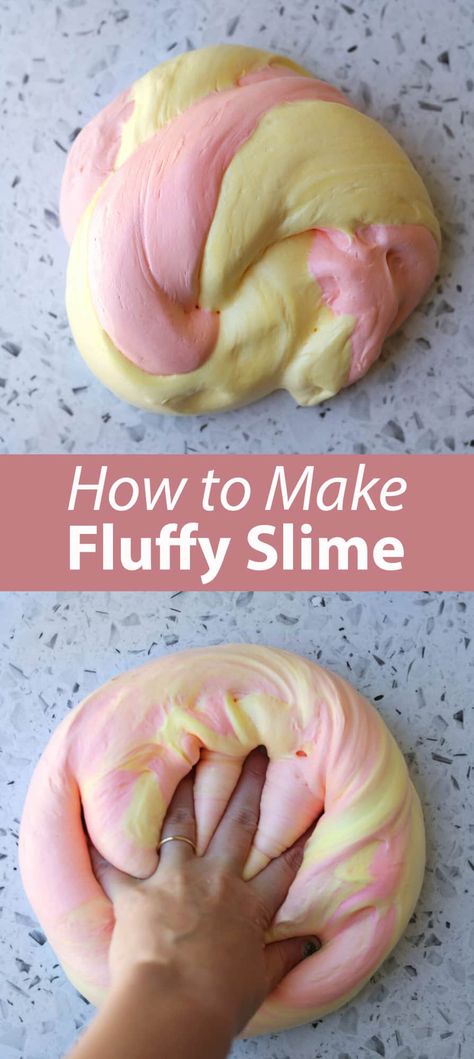 Fluffy Cloud Slime - Childhood Magic Floam Slime Recipe Easy, Slime Recipe With No Activator, How To Make Cloud Slime, Foam Slime Recipe, Diy Slime For Kids, Slime Without Shaving Cream, Fluffy Cloud Slime, Fluff Slime, Cornstarch Slime