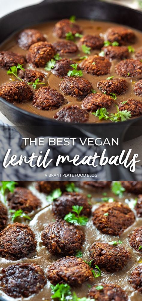 Flavorful and easy to make, these are the Best Vegan Lentil Meatballs you will ever try! Crispy outside & light inside, fully plant-based. Vegan Lentil Meatballs, Vegan Meatballs Recipe, Lentil Meatballs, Lentils Vegan, Vegetarian Meatballs, Canned Lentils, Outside Light, Lentil Dishes, Vegan Lentil