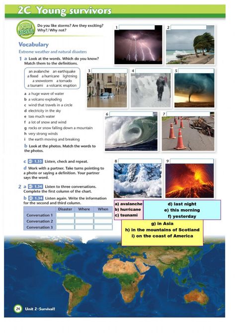 Weather Worksheets, Regular And Irregular Verbs, Simple Past Tense, Regular Verbs, Huge Waves, Natural Disaster, Irregular Verbs, Present Perfect, Past Tense