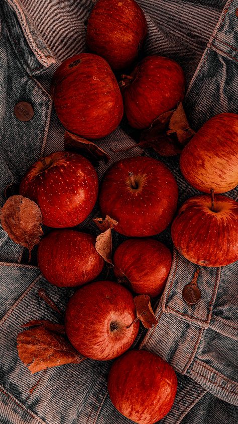 Hello Autumn! Aesthetic fall social media posts & wallpapers / lock screens ⋆ The Aesthetic Shop September Wallpaper, Apple Picture, Blue Autumn, Cosy Autumn, Red Autumn, Aesthetic Shop, Red Fall, Aesthetic Fonts, Lock Screens