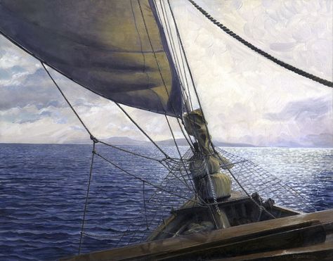 Doug Zider Montague Dawson, Maritime Painting, Nautical Painting, Maritime Art, High Museum, Tall Ship, Marine Art, Ship Paintings, Oil Painting For Sale