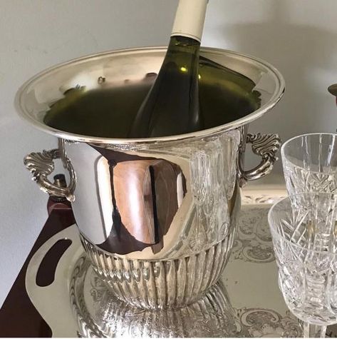 Elegant Champagne Bucket Will Elevate Any Event! Cooler Gift, Champagne Bucket, Wine Baskets, Wine Gift Baskets, Bar Cart Decor, Champagne Buckets, Wine Bottle Holders, Wine Chiller, Elegant Art