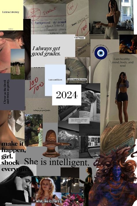 Here is my vision board of 2024. This year i will be focusing on studies, workout, gratitude and my mental health. I also want to be more religious this year. Currently main focus is academic validation and being secure in myself. I hope whoever reading this have a best year filled w happiness and love. Just remember everything is gonna be okay. God is watching your struggle and it all will be worth it. Love you <3 Everything Is Gonna Be Okay, God Is Watching, Gonna Be Okay, My Vision Board, My Mental Health, Dream Vision Board, Academic Validation, Be Okay, Its Okay